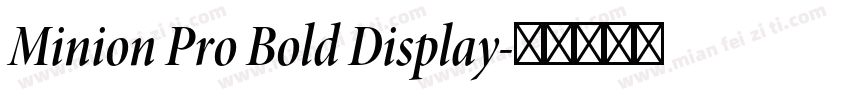 Minion Pro Bold Display字体转换